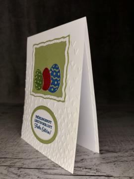 Grußkarte Ostern Frühlingsduft Eier handgemacht